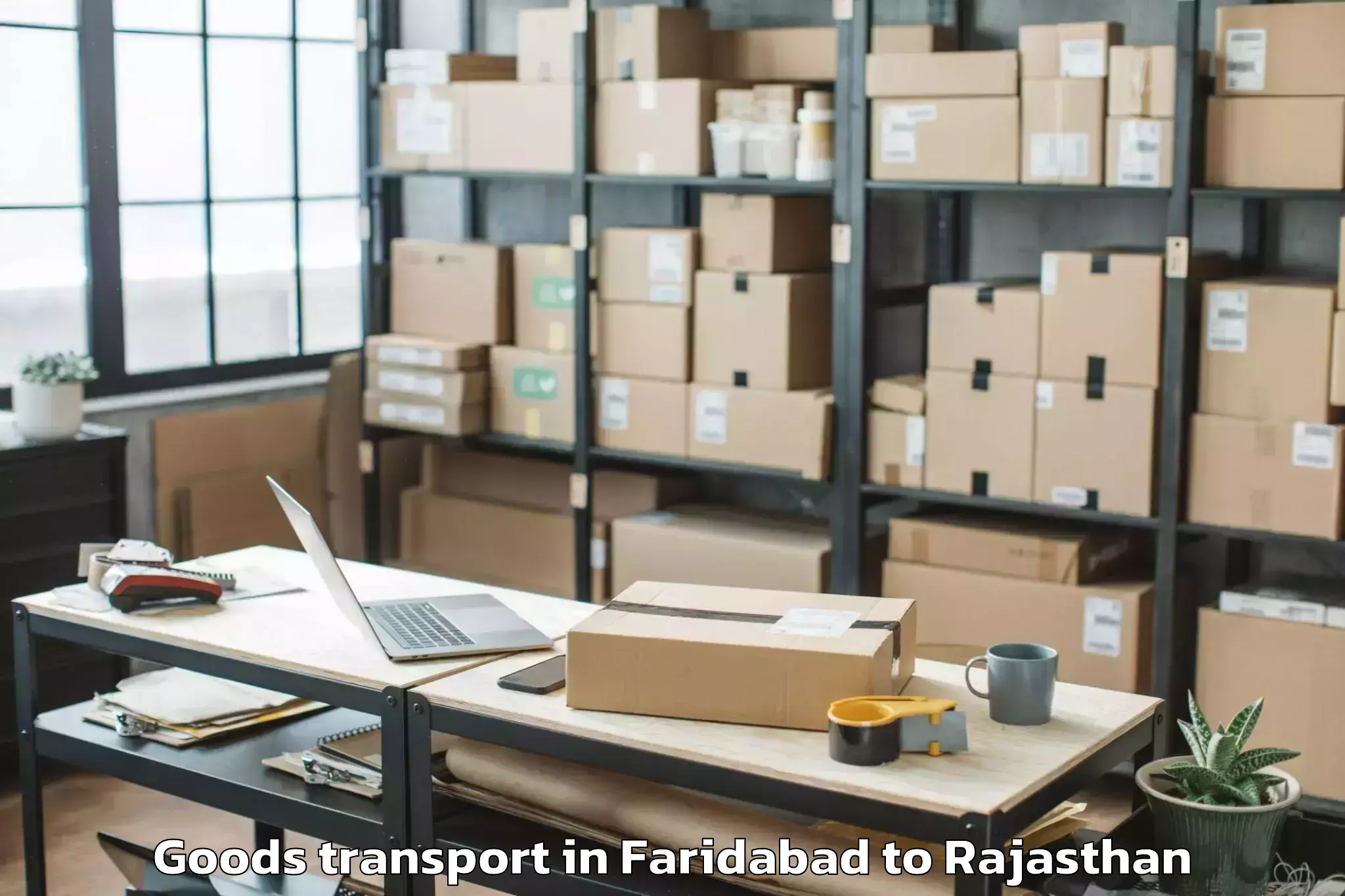 Faridabad to Sri Vijaynagar Goods Transport Booking